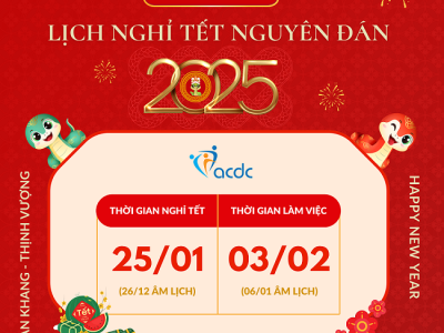 ACDC thông báo lịch nghỉ Tết nguyên đán 2025